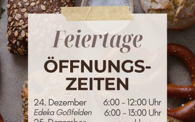 Zum Jahresende sind wir für Sie da …